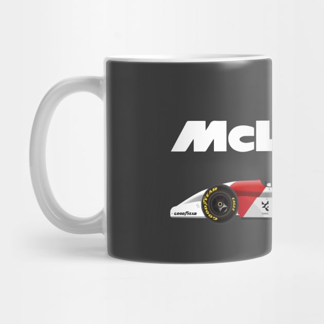 Ayrton Senna's McLaren Honda MP4/8 Illustration by Burro Wheel